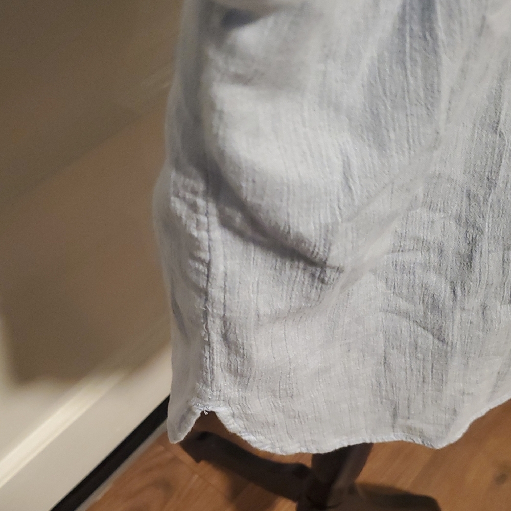 Loft Soft Blue Button-Down Shirt - image 6